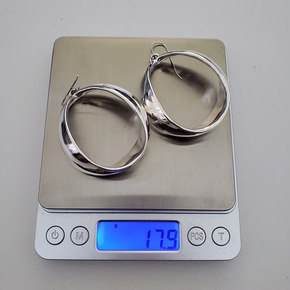 E&L Israel Sterling Silver Electroform Drop Earrings - Picture 4 of 9